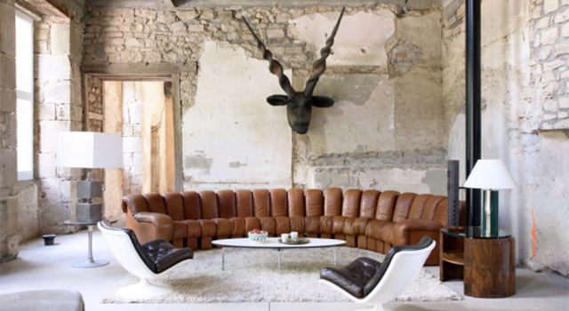Luxury Rustic decor style. Living room